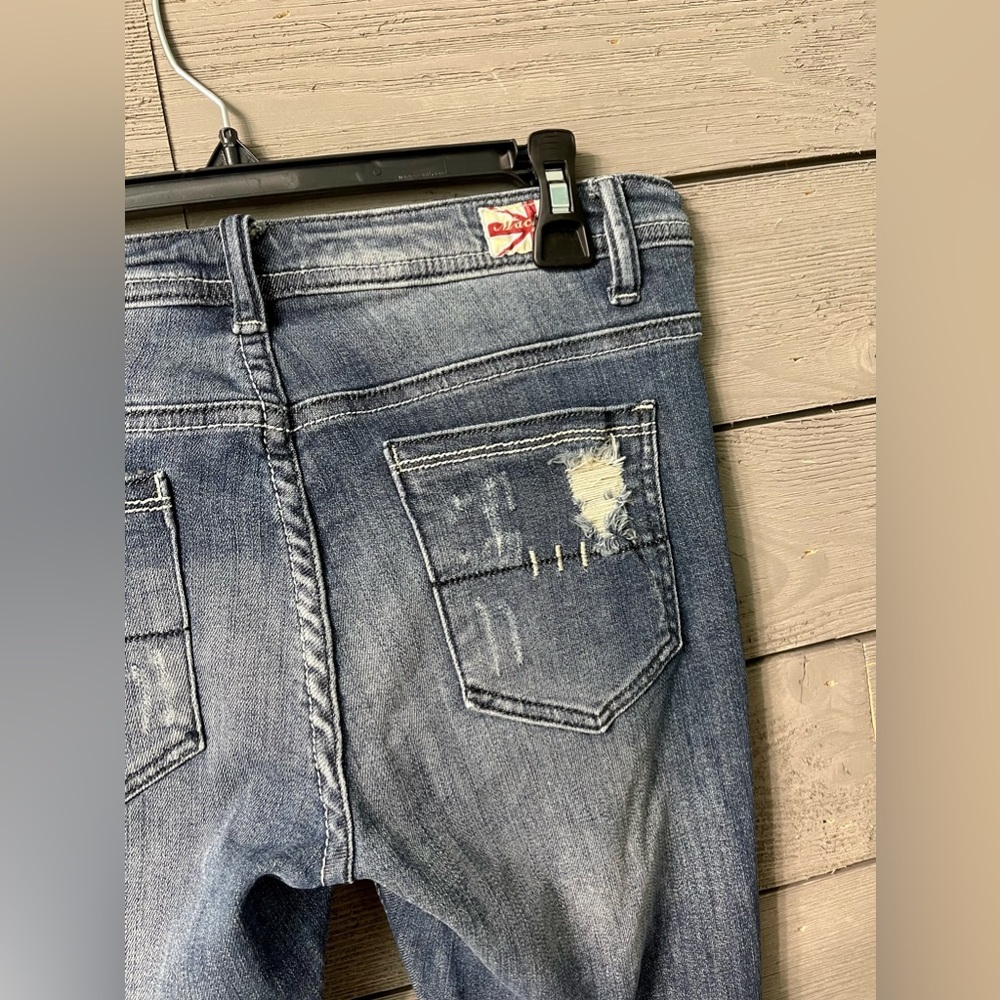 NWT Machine Distressed Denim Jeans from Modern Vintage Boutique Sz 9 - Picture 9 of 12